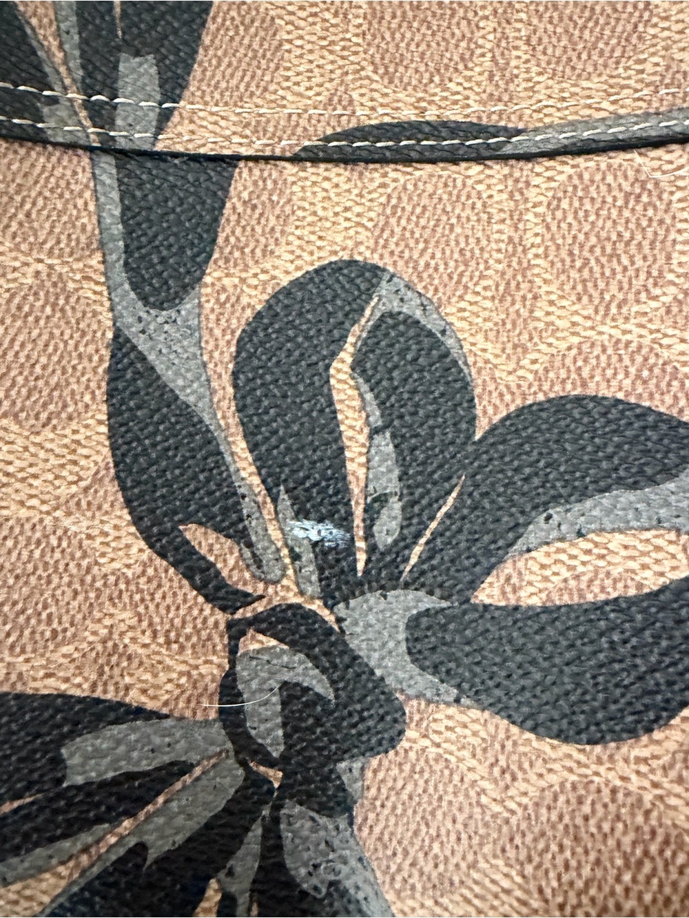 Coach Tan and Black Bow Logo Tote with Black Accents - Picture 10 of 10
